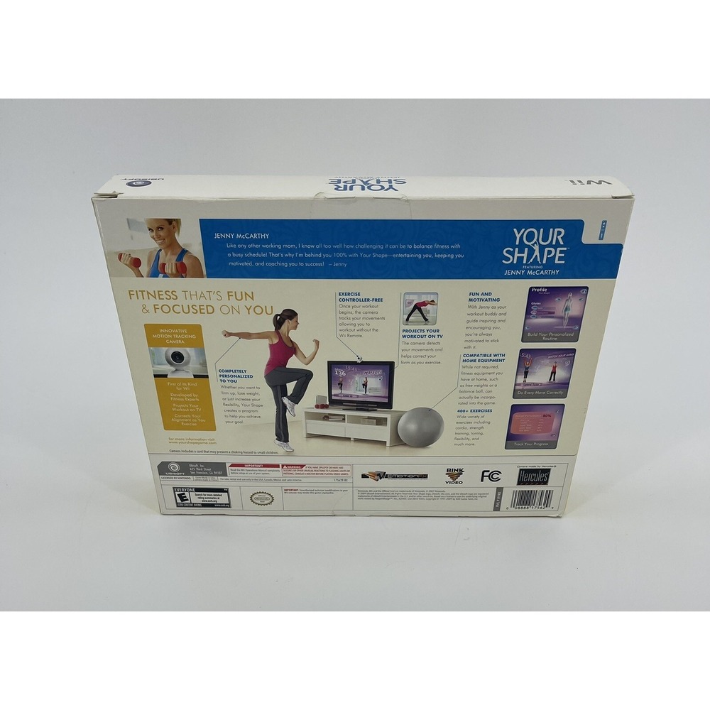 Your Shape: Featuring Jenny McCarthy-Inc. Motion Camera (Nintendo Wii, 2009) NEW - Picture 2 of 7